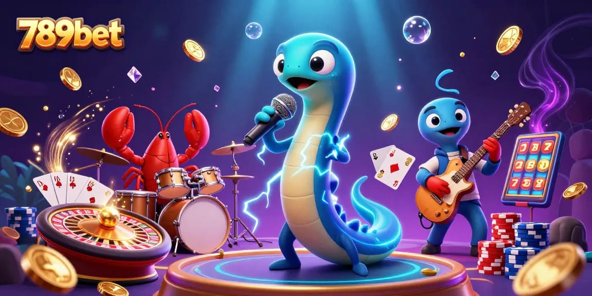 789bet mang đến trải nghiệm sòng bạc thú vị với hình ảnh vui nhộn của lươn điện DJ đang biểu diễn.