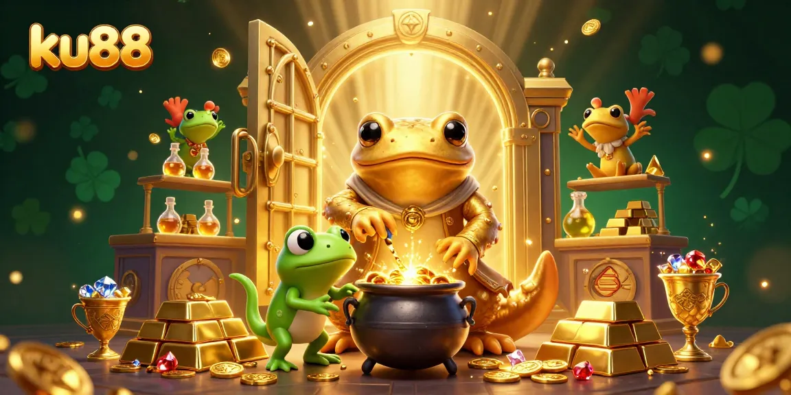 Experience winning strategies on ku88 with an enchanting gold-coin alchemist in a vibrant casino setting.