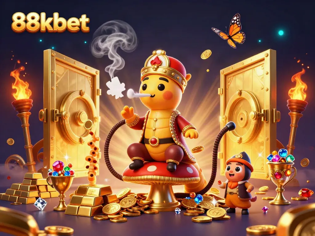 Engage with thrilling games at 88kbet, where a magical caterpillar master adds excitement to your casino experience.