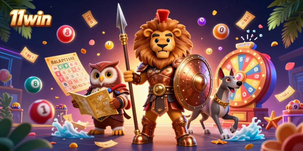 Experience thrilling gameplay at 11win with exciting lottery elements and vibrant characters.