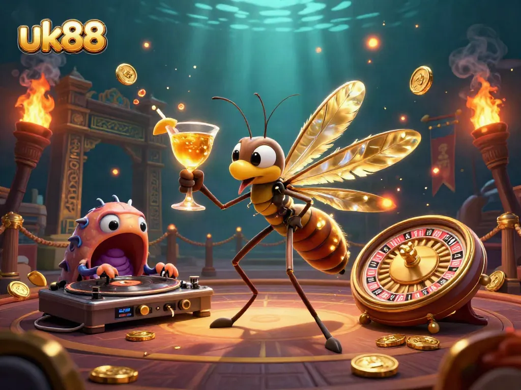 Experience thrilling gameplay at uk88 with animated characters and striking casino elements.