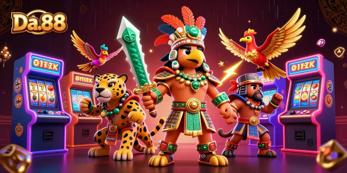Experience Da.88's thrilling casino atmosphere with 3D characters and colorful game elements.